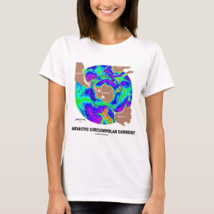 Antarctische cirkelstroming (oceaanstroomkaart) t-shirt