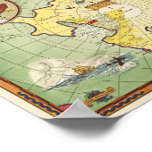 Antarctische expeditiekaart poster (Hoek)
