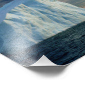 Antarctische ijsberg, Icy Waters, Dramatic Sky Fot Foto Afdruk (Hoek)