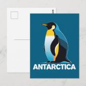 Antarctische pinguïn briefkaart (Voorkant / Achterkant)