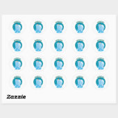 antarctische pinguïn ontwerp ronde sticker (Vel)