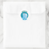 antarctische pinguïn ontwerp ronde sticker (Tas)