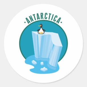 antarctische pinguïn ontwerp ronde sticker