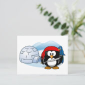 Antarctische Pitate Penguin Briefkaart (Staand voorkant)