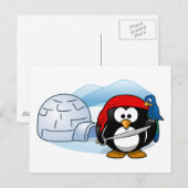 Antarctische Pitate Penguin Briefkaart (Voorkant / Achterkant)