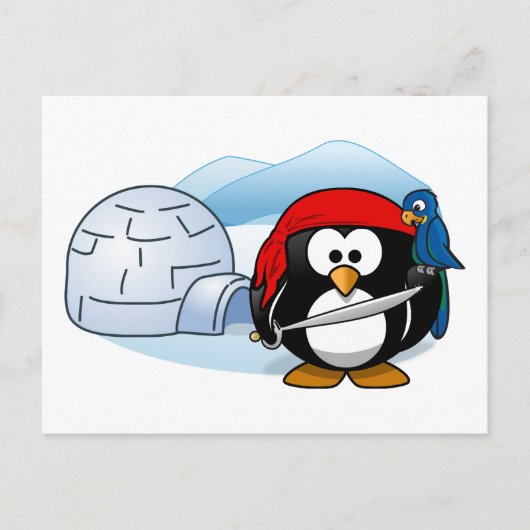 Antarctische Pitate Penguin Briefkaart (Voorkant)