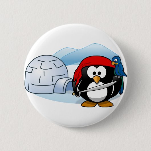 Antarctische Pitate Penguin Ronde Button 5,7 Cm (Voorkant)