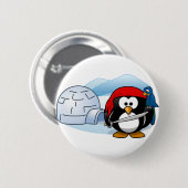 Antarctische Pitate Penguin Ronde Button 5,7 Cm (Voorkant /achterkant)