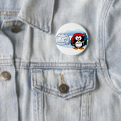 Antarctische Pitate Penguin Ronde Button 5,7 Cm (In situ)