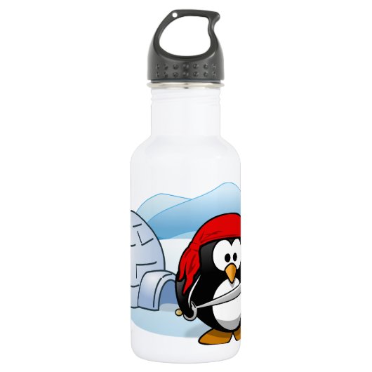 Antarctische Pitate Penguin Waterfles (Voorkant)
