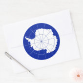 Antarctische vlag. Antarctica Ronde Sticker (Envelop)