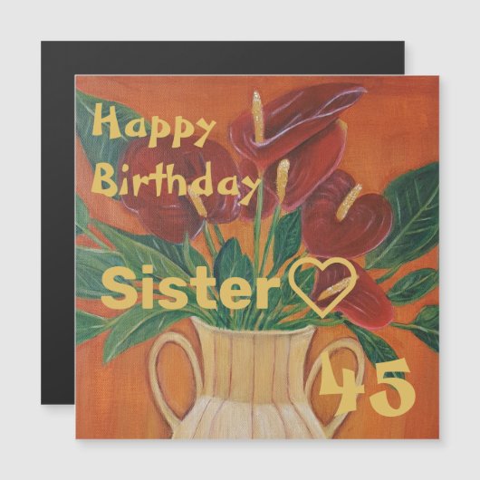 Antarium Bloemen Schilderen Custom Sister (Voorkant / Achterkant)