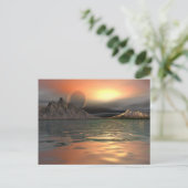 Antartica Moon Briefkaart (Staand voorkant)