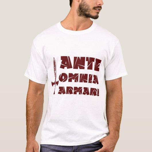 Ante Omnia Armari - Lating Quote T-shirt (Voorkant)