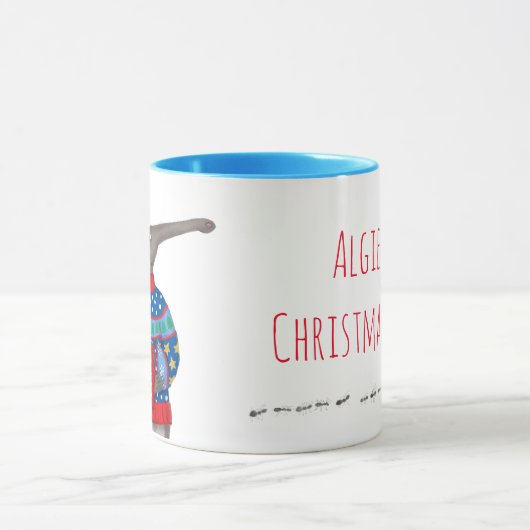 Anteater in een kerstjumpermok mok (Midden)