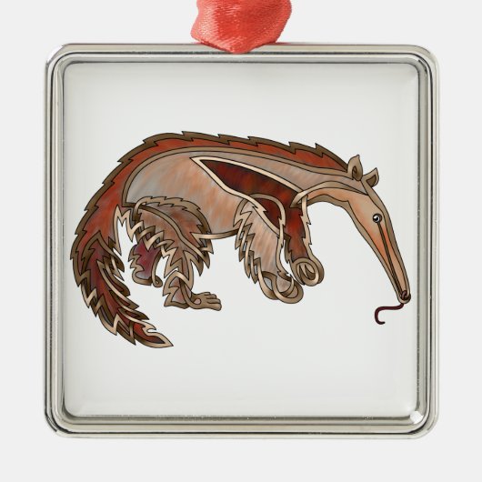 Anteater Metalen Ornament (Voorkant)