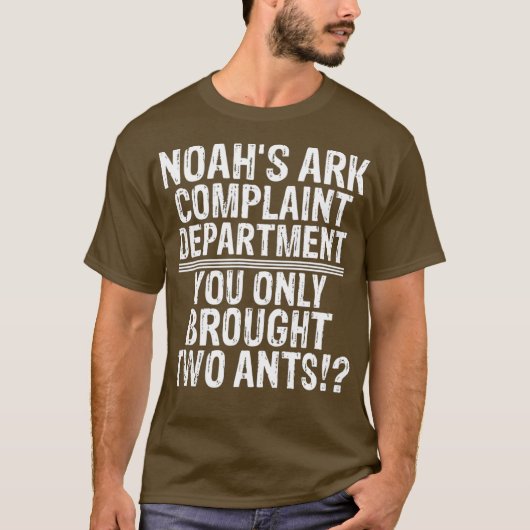 Anteater Noahs Ark Complaint Dept 2 Ants T-shirt (Voorkant)