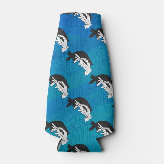 Anteater op blauw flesjeskoeler (Voorkant)