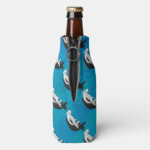 Anteater op blauw flesjeskoeler (Fles Achterkant)