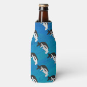 Anteater op blauw flesjeskoeler (Fles Voorkant)