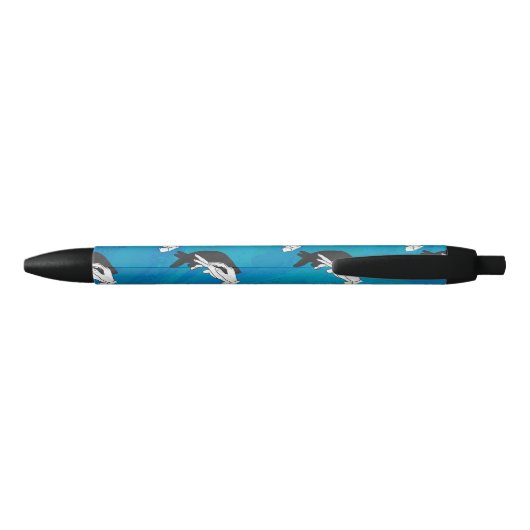 Anteater op blauw zwarte inkt pen (Achterkant)