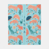 Anteater Pastel Kleurrijke aangepaste patroon Fleece Deken (Voorkant)