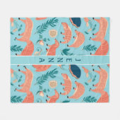 Anteater Pastel Kleurrijke aangepaste patroon Fleece Deken (Voorkant (Horizontaal))