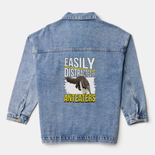 Anteater Quote Ant Beer gemakkelijk afgeleid door Denim Jacket (Achterkant)