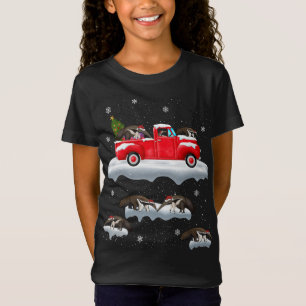 Anteater Rijden Kerstboom Rode Vrachtwagen Anteate T-shirt
