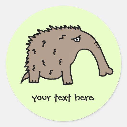 Anteater Ronde Sticker (Voorkant)