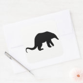 Anteater Silhouette Vierkante Sticker (Envelop)