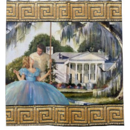 Antebellum Zuidelijke Plantage Oude Dixie Douchegordijn