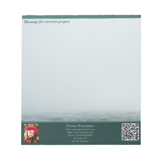 Anteckningsblock — Connect, Sea mist Notitieblok (Voorkant)