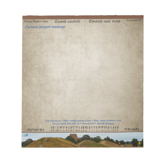 Anteckningsblock — Swedish runic script Notitieblok (Voorkant)