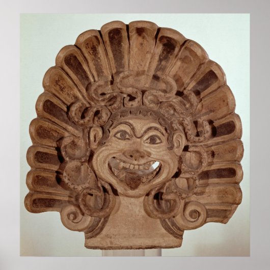 Antefix met het hoofd van een gorgon poster (Voorkant)