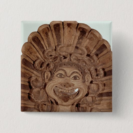 Antefix met het hoofd van een gorgon vierkante button 5,1 cm (Voorkant)