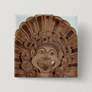 Antefix met het hoofd van een gorgon vierkante button 5,1 cm