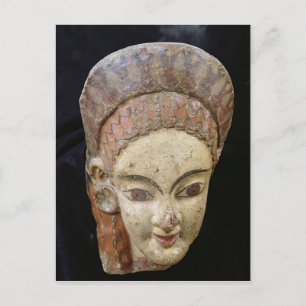 Antefix met vrouw kop uit Cerveteri Briefkaart