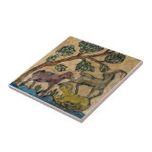 Antelope Animal Family Antiek HP Persian Repro Tegeltje (Zijkant)