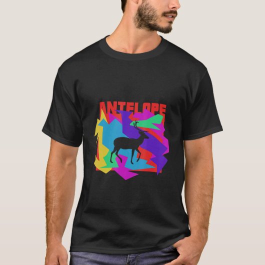 Antelope Animal Mosaik Puzzle T-shirt (Voorkant)