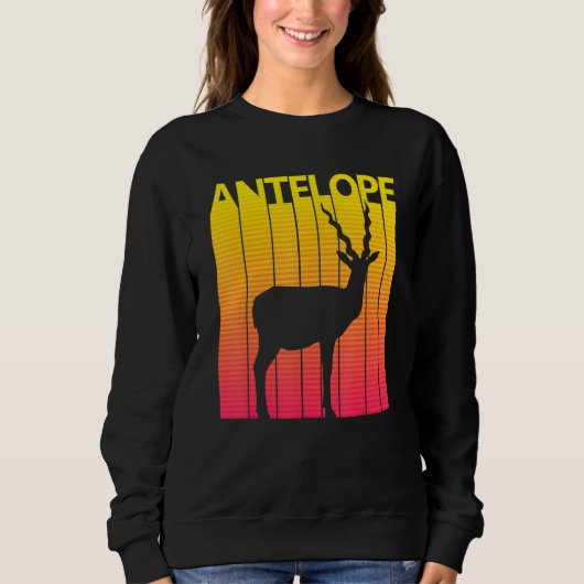 Antelope Animal Retro Kostuum Trui (Voorkant)