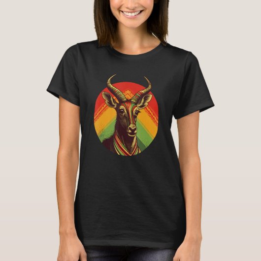 Antelope Animal Safari Animal African Sable Antel T-shirt (Voorkant)