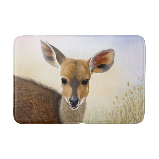 Antelope Bushbuck Young African Deer Drawing Badmat (Voorkant)