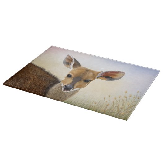 Antelope Bushbuck Young African Deer Drawing Snijplank (Hoek)