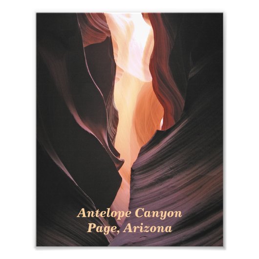 Antelope Canyon Abstracte Page Arizona Foto afdruk (Voorkant)