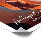 Antelope Canyon Arizona reisillustratie Poster (Hoek)