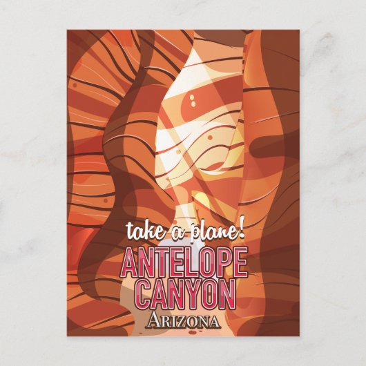 Antelope Canyon Arizona reisposter Briefkaart (Voorkant)