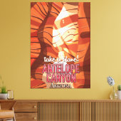 Antelope Canyon Arizona reisposter Canvas Afdruk (Insitu (Woonkamer))