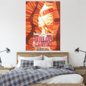 Antelope Canyon Arizona reisposter Canvas Afdruk (Insitu (Slaapkamer))