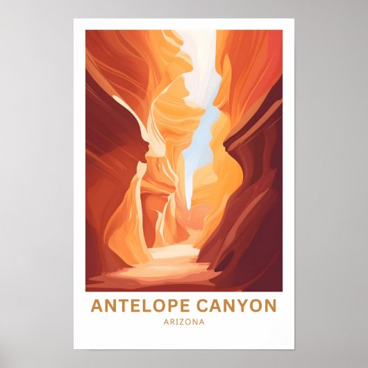 Antelope Canyon Arizona Reisprint Poster (Voorkant)